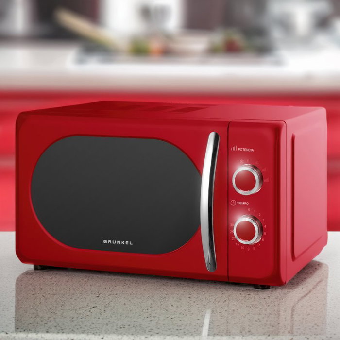 Grunkel Microondas Vintage MW-20ROJO Rojo 20L Grunkel Microondas Vintage MW-20ROJO Rojo 20L